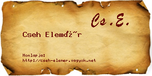 Cseh Elemér névjegykártya