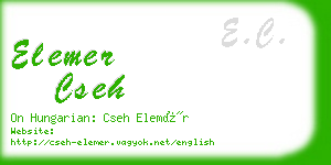 elemer cseh business card